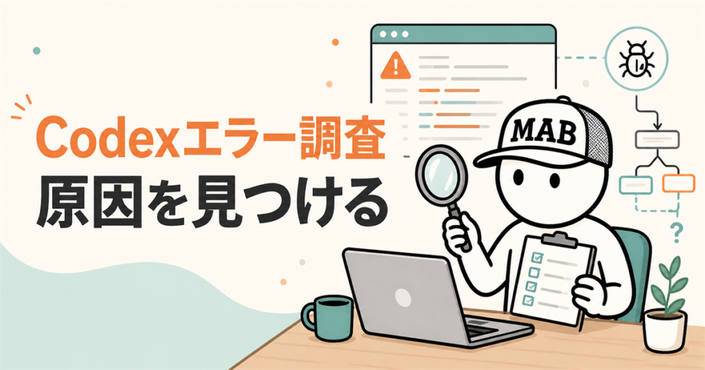 Codexエラー原因調査のやり方を解説